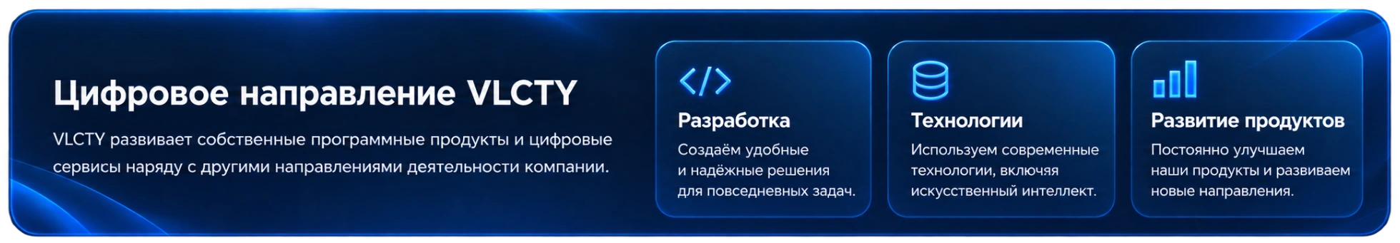 Цифровое направление VLCTY: разработка, технологии и развитие продуктов